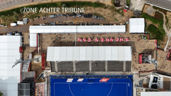 Zone achter tribune